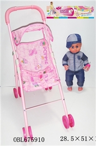 Take iron basket cart after 16 inch live eye IC male doll - OBL675910