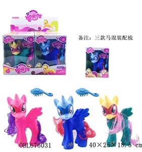搪胶钢铁马宝利配马梳混装12PC - OBL676031