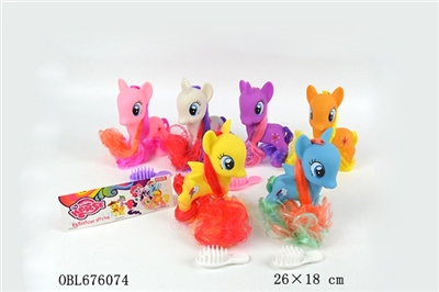 Lovely pony doll Three six color orange - OBL676074