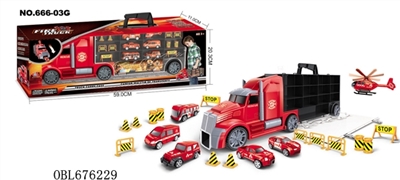 Receive container car (fire) red car - OBL676229