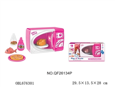 Pink microwave oven (package electricity. 3 5 battery. With light and sound simulation) - OBL676301