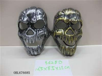 手彩金银骷髅头面具 - OBL676685