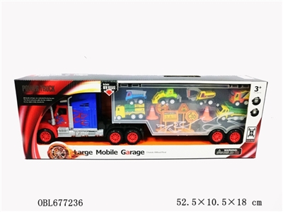 Fire dragon portable container truck (receive a case drag 6 truck road signs) - OBL677236