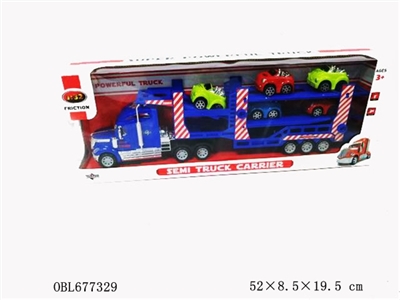 Inertial tow head slide off five pickup truck, with light music - OBL677329