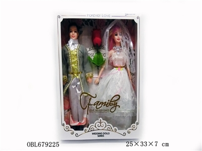 11寸婚纱芭比夫妻双人 - OBL679225