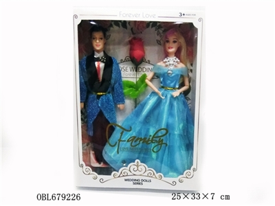 11寸婚纱芭比夫妻双人 - OBL679226