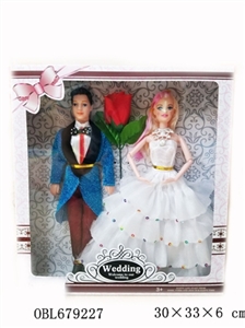 11寸夫妻双人带玫瑰花 - OBL679227