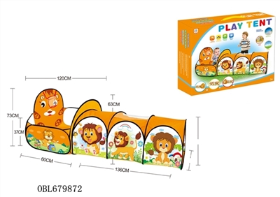 Kandy children cartoon lion shot tents fit tunnel climb tube with 50 grain of 6 cm ocean ball - OBL679872