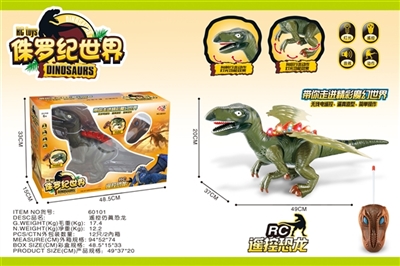 Remote control large dinosaur with lights - OBL680108