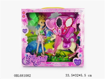 Dressing barbie horse with light and music - OBL681082