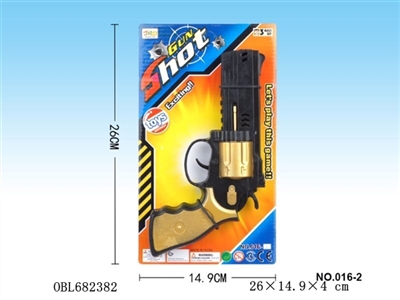 Solid color black mould gold flint gun - OBL682382