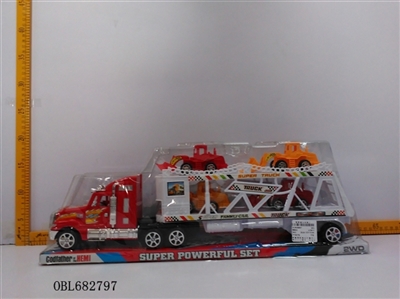 Spray paint inertial drag head slide bar carrying four small truck red-blue-black ball (car) - OBL682797