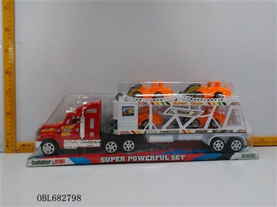 Spray paint inertial drag head slide bar carrying four big truck red-blue-black ball (car) - OBL682798