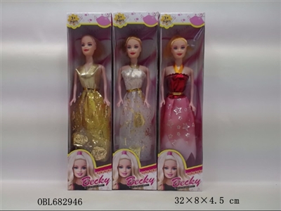 11.5寸实身固手芭比3款衣服混装 - OBL682946