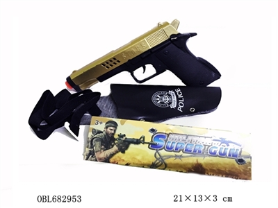 Painted gold flint gun holster - OBL682953