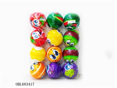 12 many different expressions of fruit PU ball only 3 inches - OBL683417