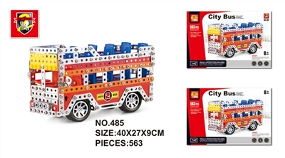 Metal assembled a double-decker bus - OBL684874