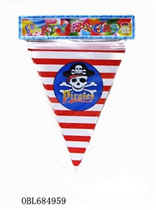 12 pieces of pirate pennant 1 card - OBL684959