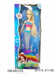 The blond long plait mermaid light music - OBL685155