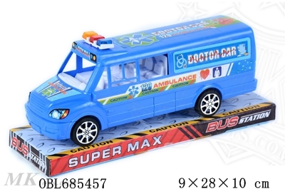 Solid color inertia rescue bus a police car - OBL685457