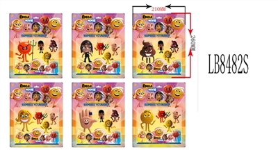 2 inch expression figures 3 only 1 only 3.8 inch doll in card (6) bulk - OBL685690