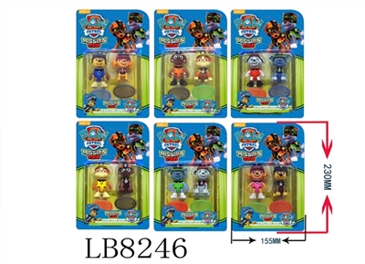 3 characters dogs only 1 inch Q version only 3 inch dogs patrol (task to explore) 2 only 35 mm trans - OBL685701