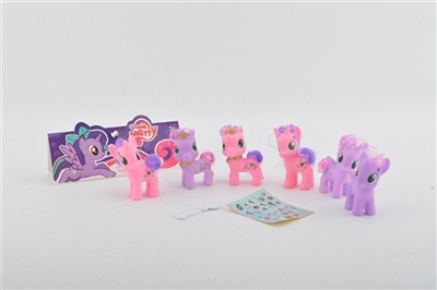 6 evade glue pony polyster stickers with comb horse - OBL685910