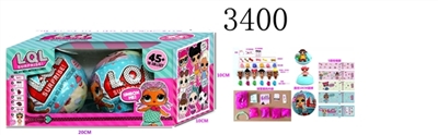 3.5 inch water surprise little dolls 10 cm ball suit two boxes (5 layers of shrink film, seven diffe - OBL686300