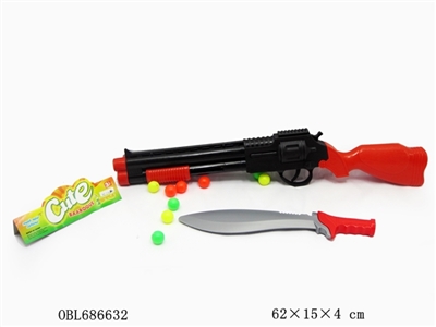 Solid color table tennis gun with dagger - OBL686632