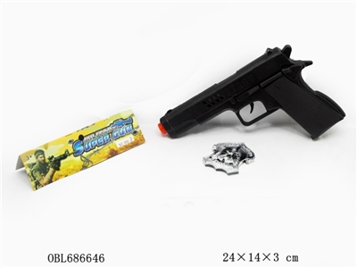 实色火石枪配警徽 - OBL686646