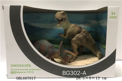 TPR solid simulation dinosaur tyrannosaurus/triceratops - OBL687017