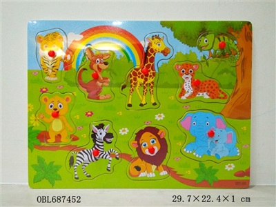 Wooden forest animal finger puzzles - OBL687452