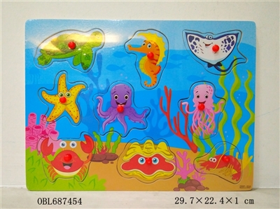 Wooden sea animal finger puzzles - OBL687454