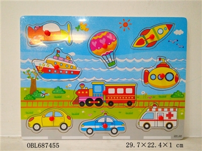 Wooden vehicle hand grasp puzzles - OBL687455