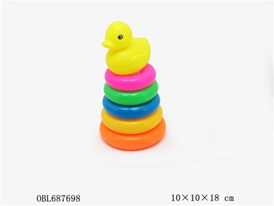 Yellow duck rainbow ring - OBL687698