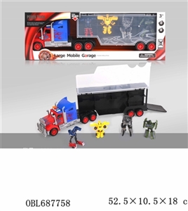 Fire dragon portable container truck (receive a case drag four transformers) - OBL687758