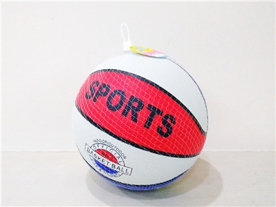 Inflatable 7 color rubber basketball (with needle) - OBL688350