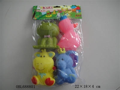 4只庄搪塑动物 - OBL688801