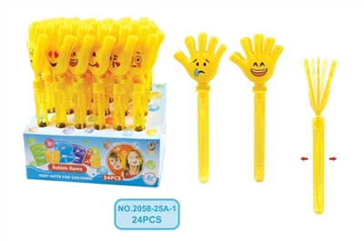 Hand on the new smiling face bubbles stick 24 PCS - OBL689515