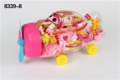 女孩系列-飞机益智类积木多色混装称重200克(大约200PCS) - OBL690587