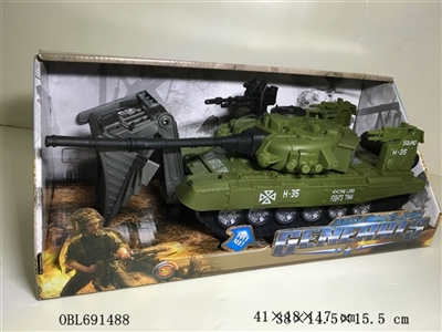 Army green inertia tanks with light music - OBL691488