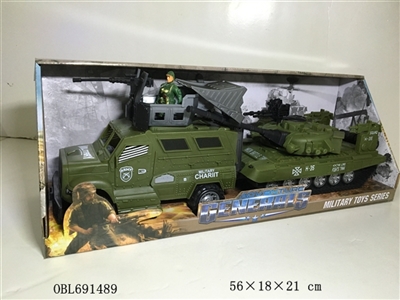 Inertial army green chariots with tanks (2) - OBL691489