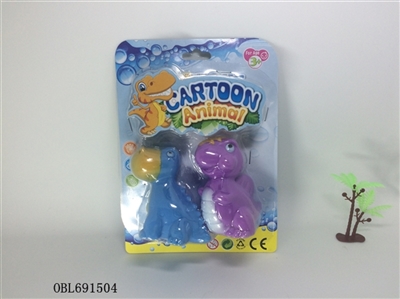 2 a cartoon evade glue a dinosaur - OBL691504