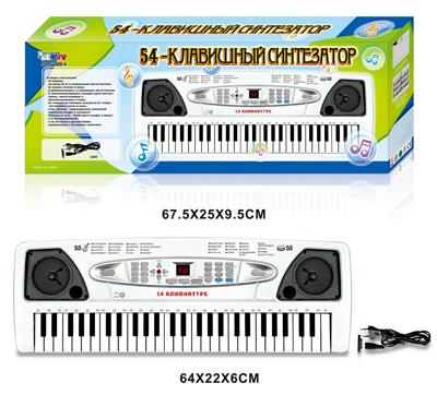Russian 54 key multi-function electronic organ with mesh, digital, plug-in, microphone - OBL691701