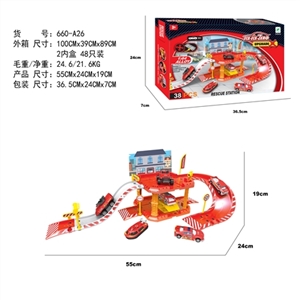 合金消防停车场套装（配1只合金车） - OBL692111