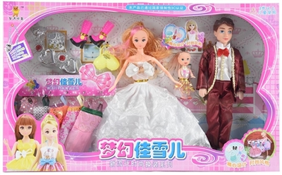 Dream snow solid barbie family suits - OBL692582