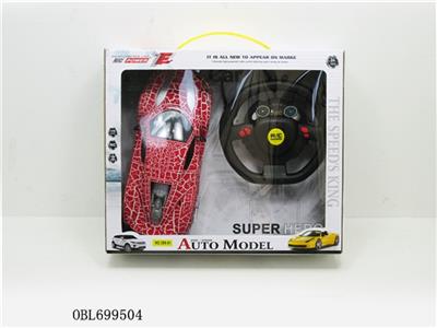 裂纹法拉利四通方向盘遥控车（包充电） - OBL699504