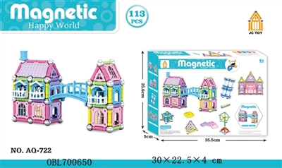 强磁性立体积木113PCS - OBL700650