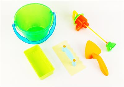 Transparent bucket water pumping sand suit 5 (5 pieces) - OBL700836