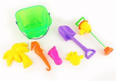Transparent square bucket water pumping set 2 (7 pieces) - OBL700842